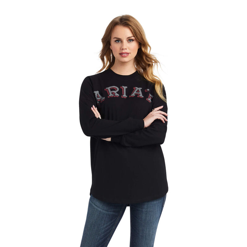 Ariat Hemden Damen - Real Oversized Schwarz ( FWIHG-8504 )